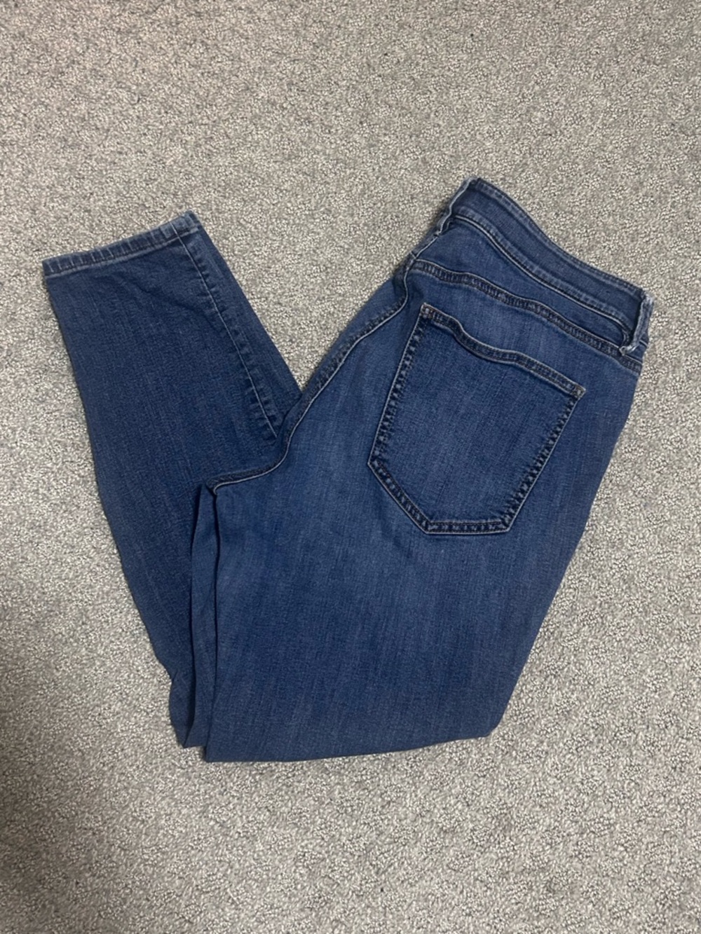 Ann Taylor mid rise Skinny Jeans in Dark Blue Denim